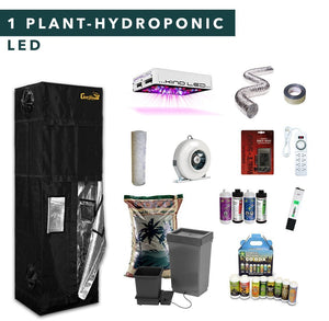 Kit de démarrage pour culture intérieure complète hydroponique à LED de 2 'X 2' pour 1 plante