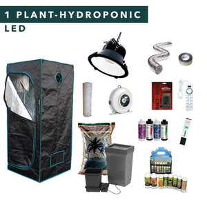 Kit de démarrage pour culture intérieure complète hydroponique à LED de 2 'X 2' pour 1 plante