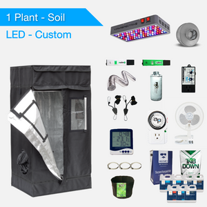 Kits de tente de culture d'intérieur complets pour sol LED pour 1 plante