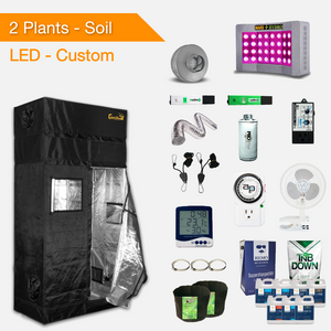Kits de tente de culture d'intérieur complets pour sols à LED pour 2 plantes