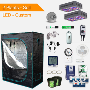 Kits de tente de culture d'intérieur complets pour sols à LED pour 2 plantes