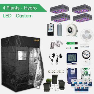 Kits de culture complets à LED hydroponiques pour 4 plantes