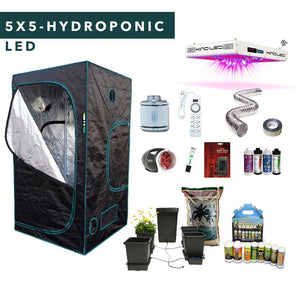 5 'X 5' LED Ensembles complets de tente de culture d'intérieur hydroponiques pour 6 plantes