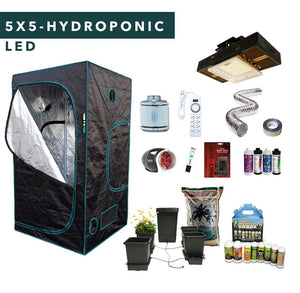 5 'X 5' LED Ensembles complets de tente de culture d'intérieur hydroponiques pour 6 plantes