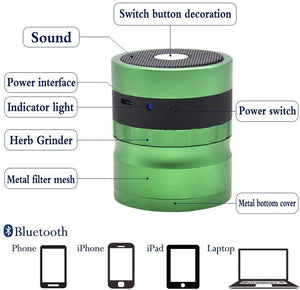 ECO Farm 4 couches Herb Grinder Bluetooth Audio Alliage d'aluminium Couleur du matériau aléatoire