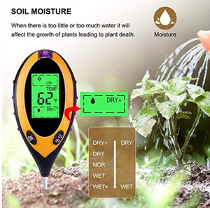 ECO Farm 4-en-1 testeur de pH du sol capteur d'humidité du sol écran LCD pour vente domestique rapide