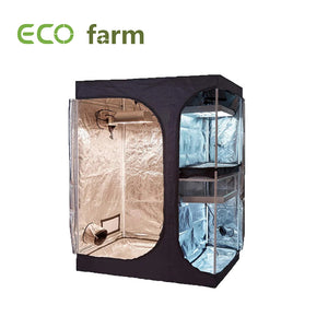ECO Farm 5x4ft(60x48x80in/150x120x200cm) Tente de Culture en Mylar Réfléchissant en Intérieur 600D pour Plantation Intérieur Hydroponique