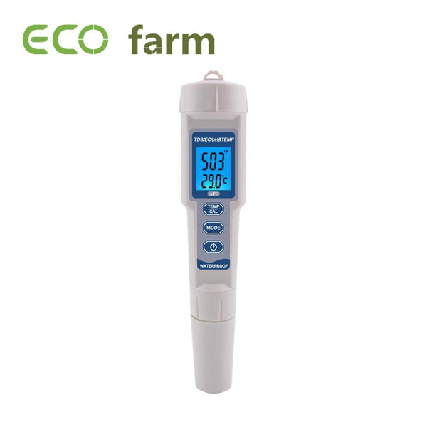 ECO Farm Compteur de Testeur de Température Portable 4 en 1 PH / TDS / EC